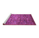 Sideview of Machine Washable Abstract Purple Modern Area Rugs, wshabs3697pur