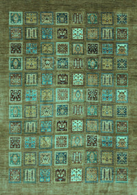 Abstract Turquoise Modern Rug, abs3697turq