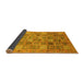 Sideview of Abstract Yellow Modern Rug, abs3698yw