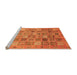 Sideview of Machine Washable Abstract Orange Modern Area Rugs, wshabs3698org