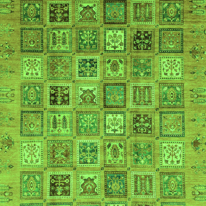 Machine Washable Abstract Green Modern Area Rugs, wshabs3698grn