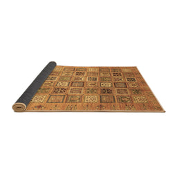 Sideview of Abstract Brown Modern Rug, abs3698brn