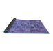 Sideview of Abstract Blue Modern Rug, abs3698blu