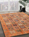 Machine Washable Abstract Orange Rug in a Family Room, wshabs3698