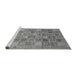 Sideview of Machine Washable Abstract Gray Modern Rug, wshabs3698gry