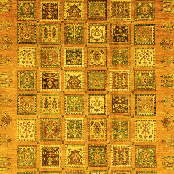 Machine Washable Abstract Yellow Modern Rug, wshabs3698yw