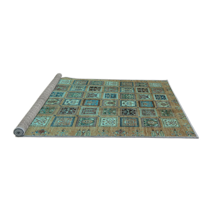 Sideview of Machine Washable Abstract Light Blue Modern Rug, wshabs3698lblu