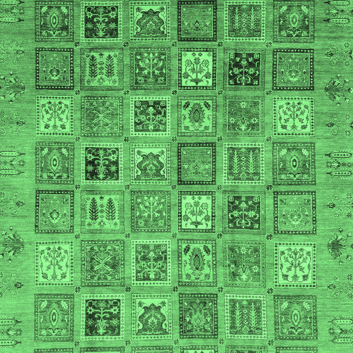 Machine Washable Abstract Emerald Green Modern Area Rugs, wshabs3698emgrn