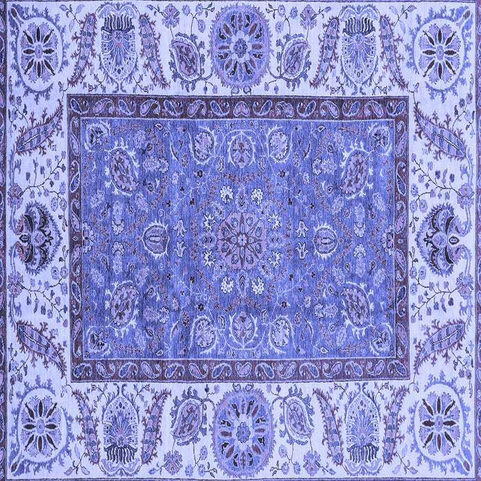 Square Oriental Blue Traditional Rug, abs3699blu