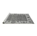 Sideview of Machine Washable Oriental Gray Traditional Rug, wshabs3699gry