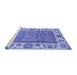 Sideview of Machine Washable Oriental Blue Traditional Rug, wshabs3699blu