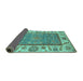 Sideview of Oriental Turquoise Traditional Rug, abs3699turq