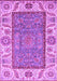 Machine Washable Oriental Purple Traditional Area Rugs, wshabs3699pur