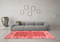 Machine Washable Oriental Red Traditional Rug, wshabs3699red