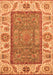 Machine Washable Oriental Orange Traditional Area Rugs, wshabs3699org