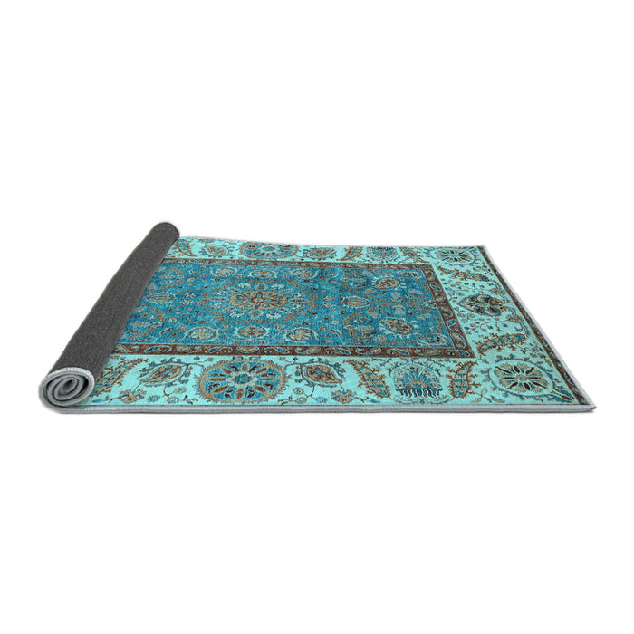 Sideview of Oriental Light Blue Traditional Rug, abs3699lblu