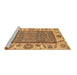 Sideview of Machine Washable Oriental Brown Traditional Rug, wshabs3699brn