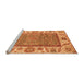 Sideview of Machine Washable Oriental Orange Traditional Area Rugs, wshabs3699org