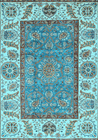 Oriental Light Blue Traditional Rug, abs3699lblu