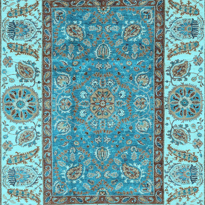 Oriental Light Blue Traditional Rug, abs3699lblu