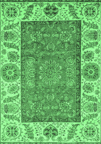 Oriental Emerald Green Traditional Rug, abs3699emgrn