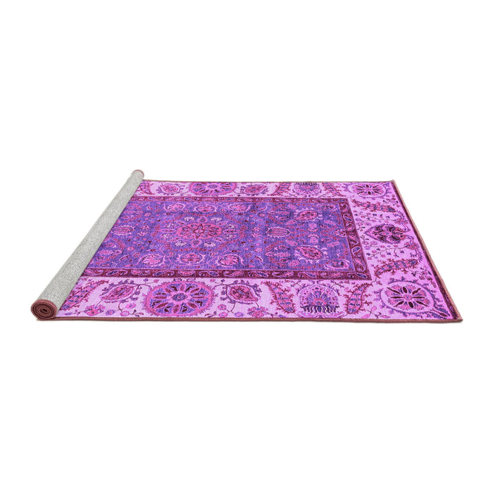 Sideview of Machine Washable Oriental Purple Traditional Area Rugs, wshabs3699pur