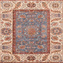 Square Machine Washable Abstract Brown Rug, wshabs3699