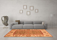 Machine Washable Oriental Orange Traditional Rug, wshabs3699org