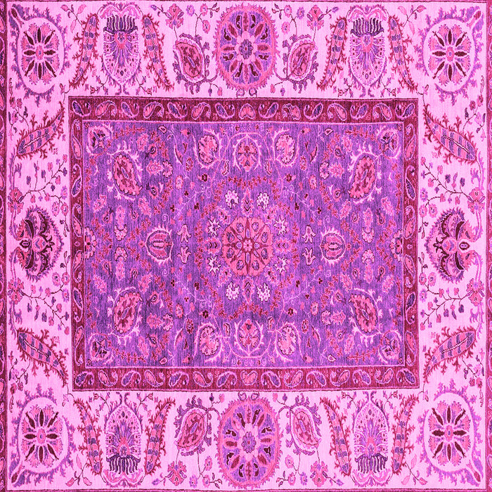 Square Oriental Pink Traditional Rug, abs3699pnk