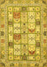 Abstract Yellow Modern Rug, abs369yw