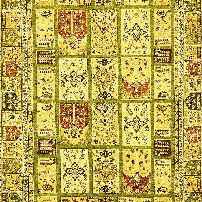 Abstract Yellow Modern Rug, abs369yw