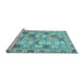 Sideview of Machine Washable Abstract Light Blue Modern Rug, wshabs369lblu