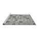 Sideview of Machine Washable Abstract Gray Modern Rug, wshabs369gry