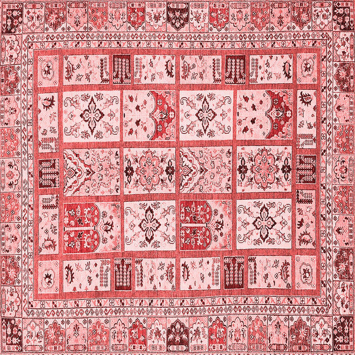 Machine Washable Abstract Red Modern Rug, wshabs369red
