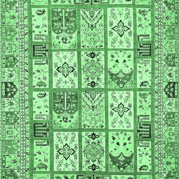 Machine Washable Abstract Emerald Green Modern Area Rugs, wshabs369emgrn
