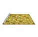 Sideview of Machine Washable Abstract Yellow Modern Rug, wshabs369yw