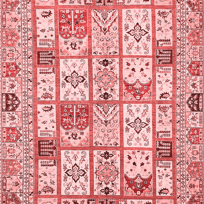Machine Washable Abstract Red Modern Rug, wshabs369red