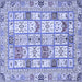 Square Abstract Blue Modern Rug, abs369blu