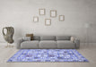 Machine Washable Abstract Blue Modern Rug in a Living Room, wshabs369blu