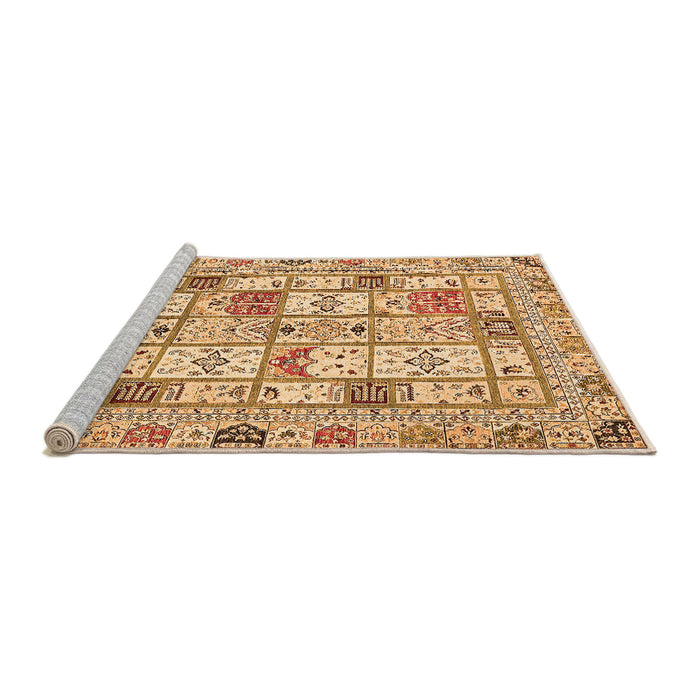 Sideview of Machine Washable Abstract Orange Modern Area Rugs, wshabs369org