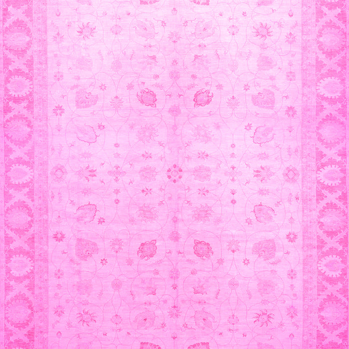 Machine Washable Oriental Pink Traditional Rug, wshabs36pnk