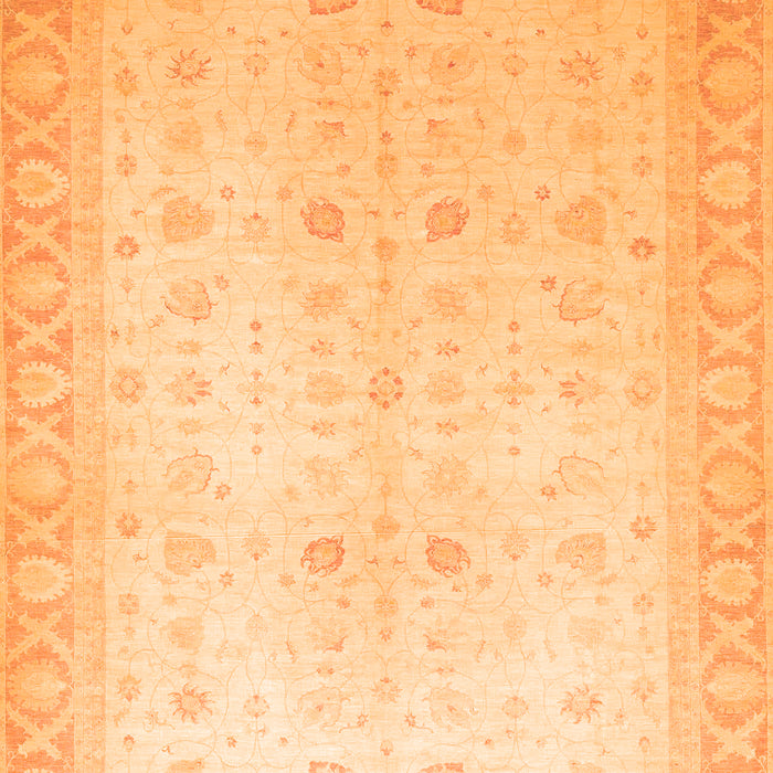 Machine Washable Oriental Orange Traditional Area Rugs, wshabs36org