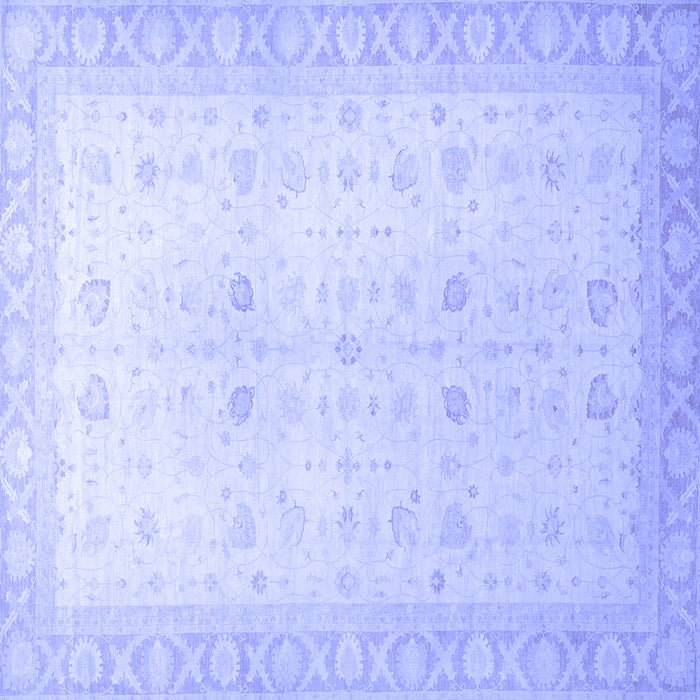 Square Oriental Blue Traditional Rug, abs36blu