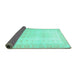 Sideview of Oriental Turquoise Traditional Rug, abs36turq