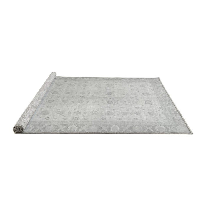 Sideview of Machine Washable Oriental Gray Traditional Rug, wshabs36gry