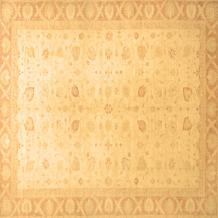 Square Machine Washable Oriental Brown Traditional Rug, wshabs36brn