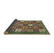 Sideview of Abstract Avocado Green Modern Rug, abs370