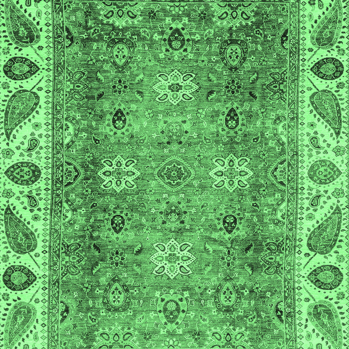 Oriental Emerald Green Traditional Rug, abs3700emgrn