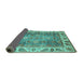 Sideview of Oriental Turquoise Traditional Rug, abs3700turq