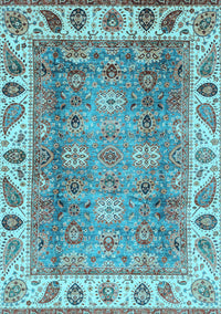 Oriental Light Blue Traditional Rug, abs3700lblu